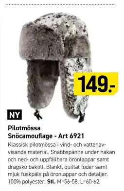Engelsons NY Pilotmössa Snöcamouflage - Art 6921 erbjuda