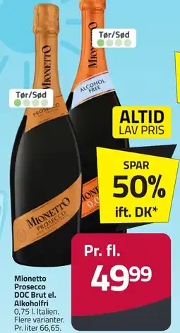 Fleggaard MIONETTO Prosecco doc brut el. alkoholfri erbjuda