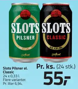 Fleggaard SLOTS Pilsner el. classic erbjuda