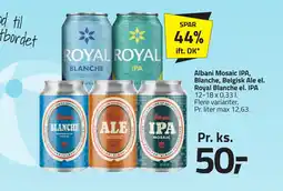 Fleggaard Albani mosaic ipa, blanche, belgisk ale el. royal blanche el. ipa erbjuda