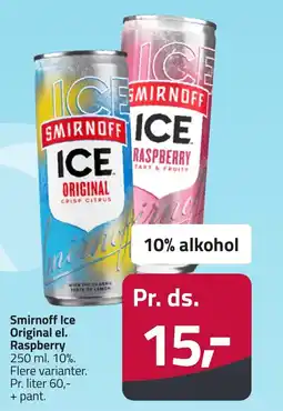 Fleggaard SMIRNOFF Ice original el. raspberry erbjuda