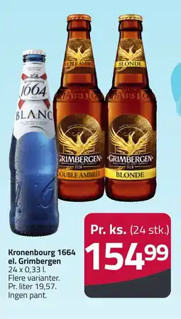Fleggaard Kronenbourg 1664 el. grimbergen erbjuda