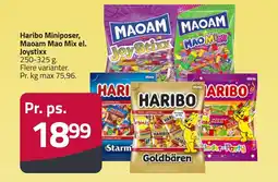 Fleggaard Haribo miniposer, maoam mao mix el. joystixx erbjuda