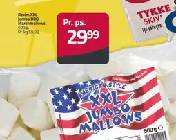 Fleggaard Rexim xxl jumbo bbq marshmallows erbjuda