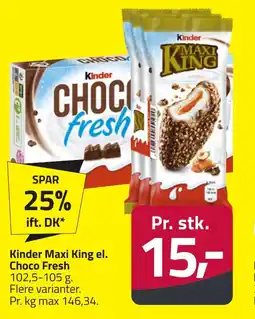 Fleggaard KINDER Maxi king el. choco fresh erbjuda