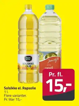 Fleggaard Solsikke el. rapsolie erbjuda