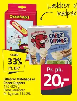 Fleggaard Lillebror ostehaps el. cheez dippers erbjuda