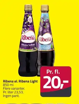 Fleggaard RIBENA el. ribena light erbjuda