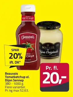 Fleggaard BEAUVAIS Tomatketchup el. dijon sennep erbjuda