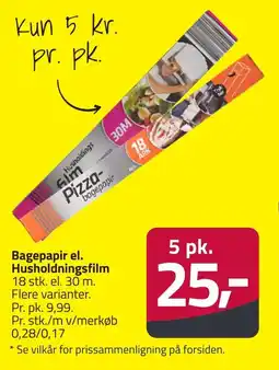 Fleggaard Bagepapir el. husholdningsfilm erbjuda