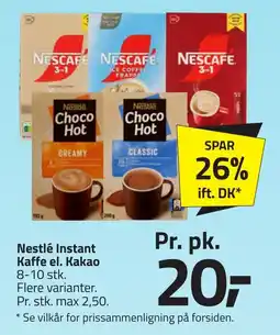 Fleggaard NESTLÉ Instant kaffe el. kakao erbjuda