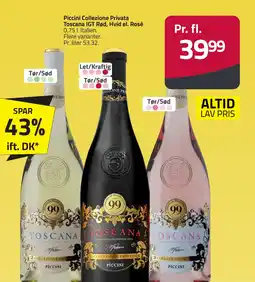 Fleggaard Piccini collezione privata toscana igt rød, hvid el. rosé erbjuda