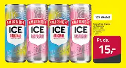 Fleggaard SMIRNOFF Ice original el. raspberry erbjuda