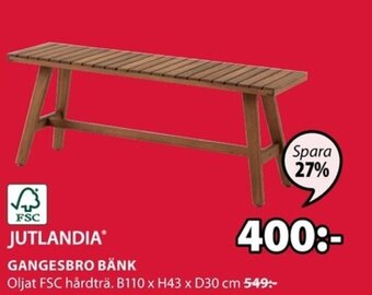 JYSK Gangesbro Bänk erbjuda