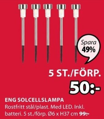JYSK Eng Solcellslampa erbjuda