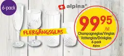EKO Champagneglas/Vinglas Vattenglas/Drinkglas 6-pack erbjuda