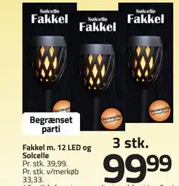 Fleggaard Fakkel m. 12 LED og Solcelle erbjuda