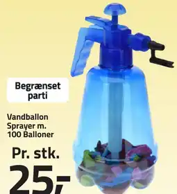 Fleggaard Vandballon Sprayer m. 100 Balloner erbjuda