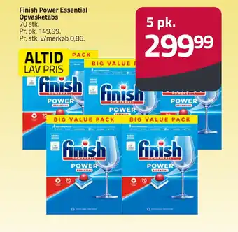 Fleggaard Finish Power Essential Opvasketabs erbjuda