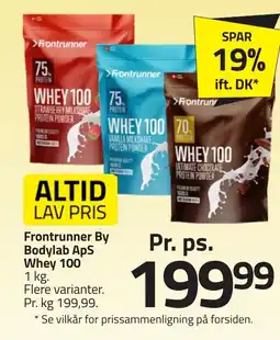 Fleggaard Frontrunner By Bodylab ApS Whey 100 erbjuda
