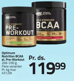 Fleggaard Optimum Nutrition BCAA el. Pre-Workout erbjuda