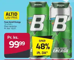 Fleggaard Faxe Kondi Energy erbjuda