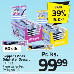 Fleggaard Skipper's Pipes Original el. Seasalt erbjuda