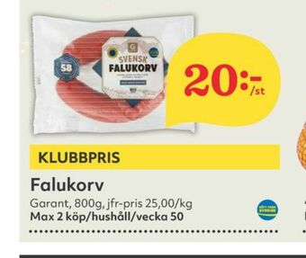 Hemköp Garant Falukorv erbjuda