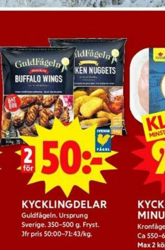 ICA Kvantum Guldfågeln Kycklingnuggets erbjuda