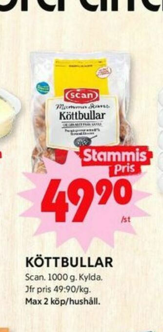 ICA Kvantum Mamma Scan Köttbullar erbjuda