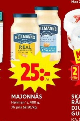 ICA Kvantum Hellmanns Majonnäs erbjuda