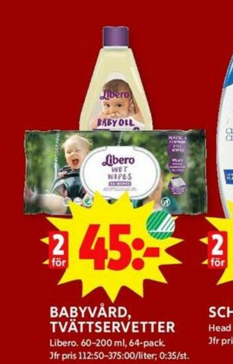 ICA Kvantum Libero Tvättservetter erbjuda