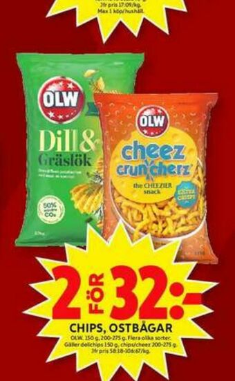 ICA Maxi OLW Chips erbjuda