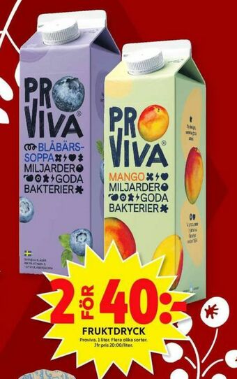 ICA Maxi ProViva Fruktdryck erbjuda