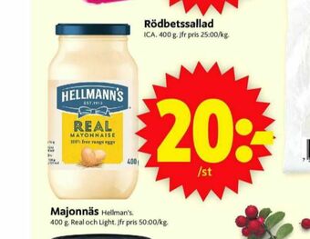 ICA Supermarket Hellmanns Majonnäs erbjuda
