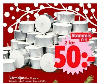 ICA Supermarket ICA Värmeljus erbjuda