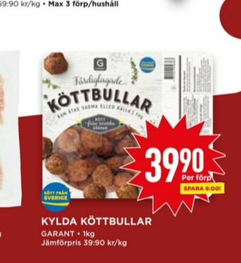 Willys Garant Köttbullar erbjuda