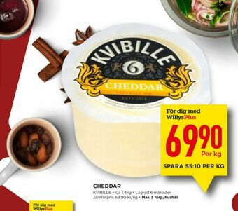 Willys Kvibille Cheddar erbjuda