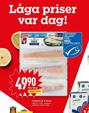 Willys Findus Torskfilé erbjuda
