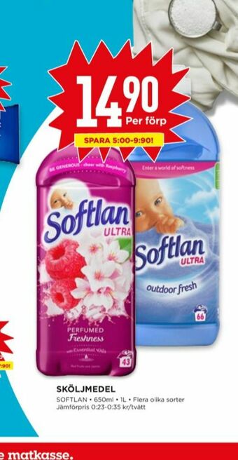Willys Softlan Sköljmedel erbjuda