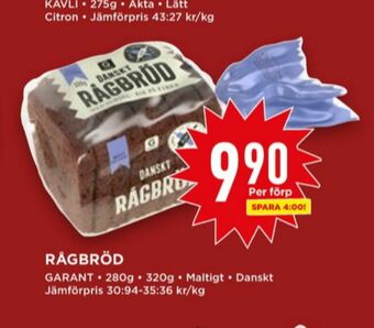 Willys Garant Rågbröd erbjuda