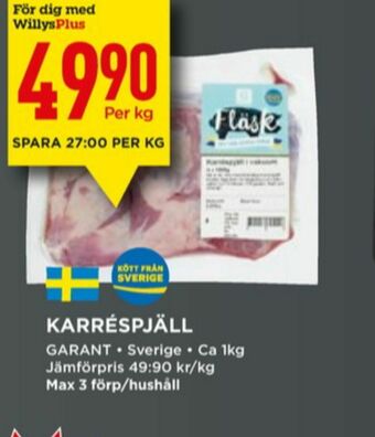 Willys Garant Karré erbjuda