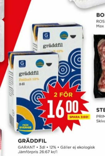 Willys Garant Gräddfil erbjuda