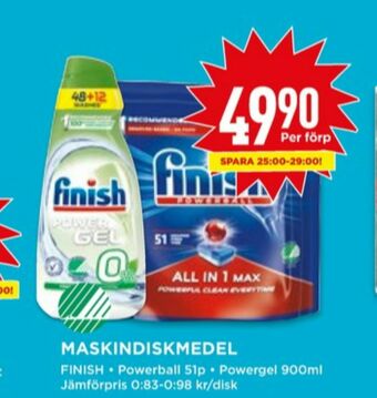 Willys Finish Maskindiskmedel erbjuda
