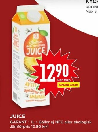 Willys Hemma Garant Juice erbjuda