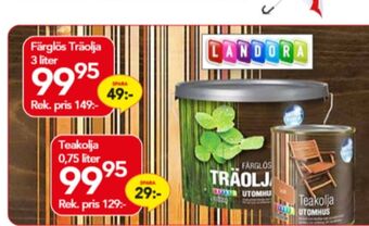 Bo Ohlsson Landora Träolja erbjuda