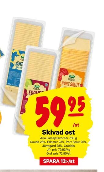 City Gross Arla Skivad ost erbjuda