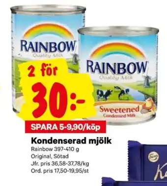 City Gross Rainbow Mjölk erbjuda
