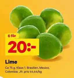 City Gross Lime, SEK 20 erbjuda