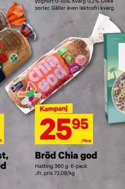 City Gross Bröd Chia god, SEK 25.95 erbjuda